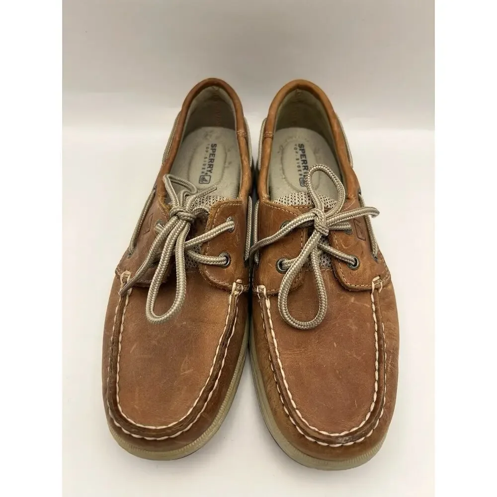Sperry Top Sider Intrepid Brown Leather Boat Shoes Women Size 6